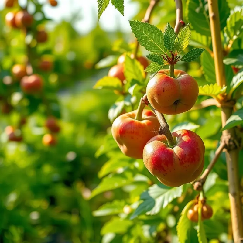 An abundant orchard showcasing vibrant fresh produce.