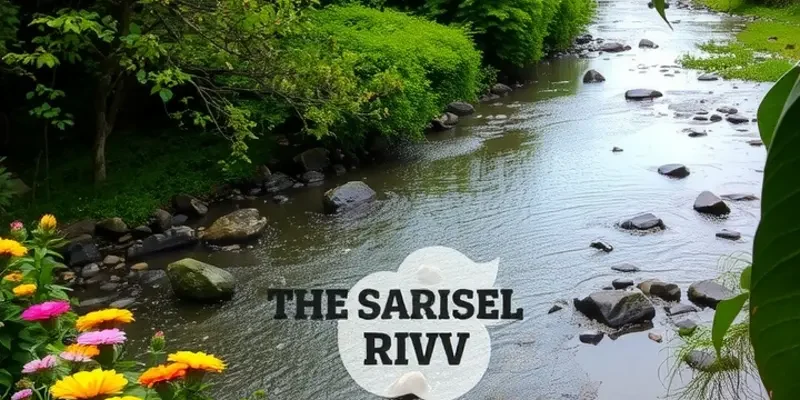 A scenic view of a lush orchard under sunlight, showcasing the abundance of fresh produce enhanced by water.