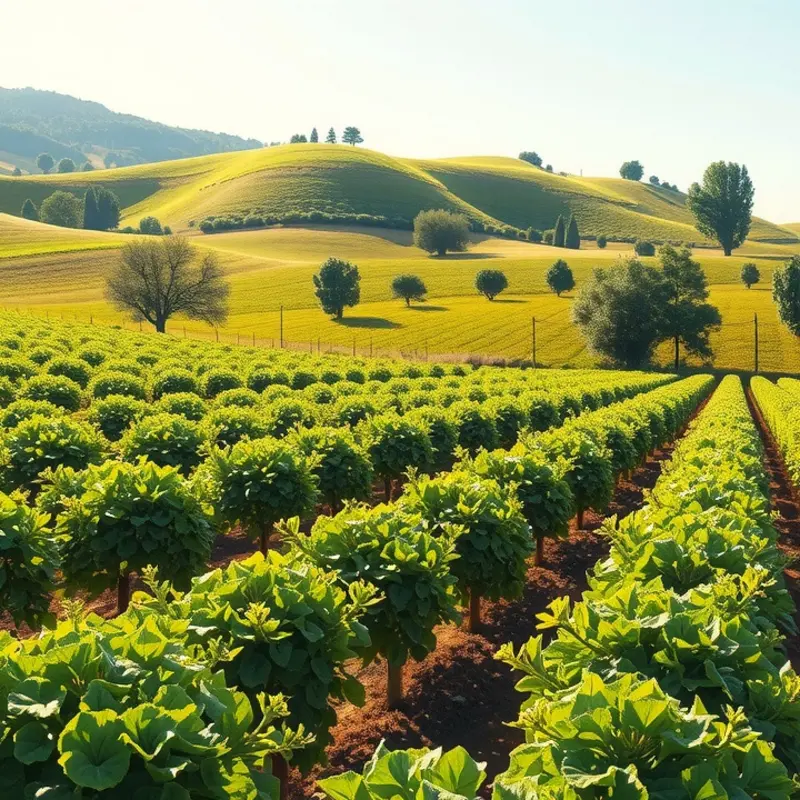 A vibrant field showcasing an abundance of organic produce, representing health and natural nutrition.