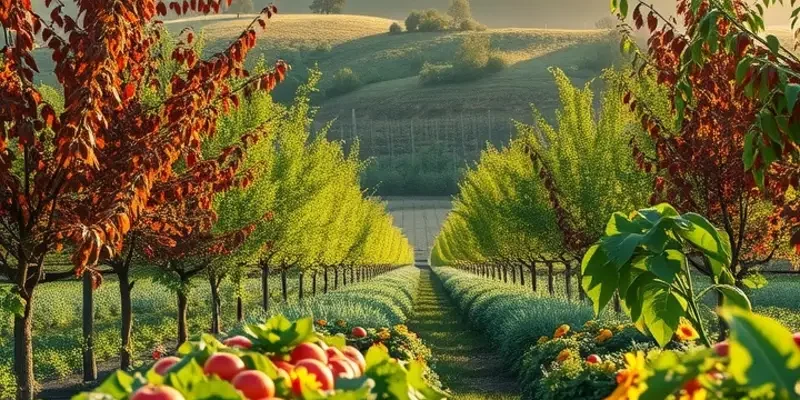 A sunlit field showcasing vibrant organic growth in a natural setting.
