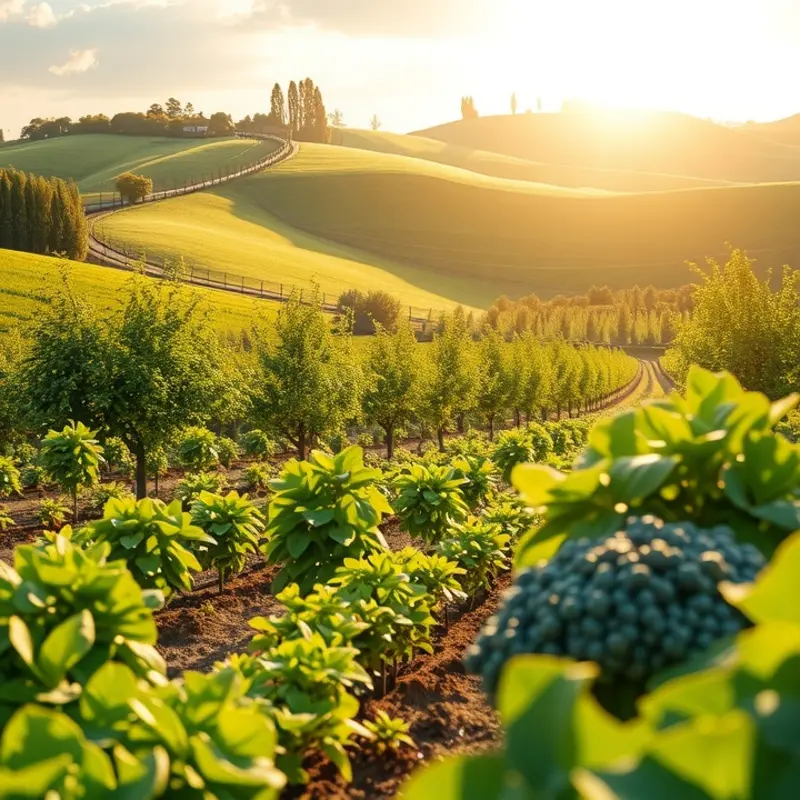 A picturesque field representing natural ingredients.