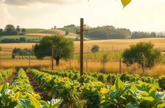 Scenic landscape filled with vibrant vegetables and fruits, illustrating natural health.