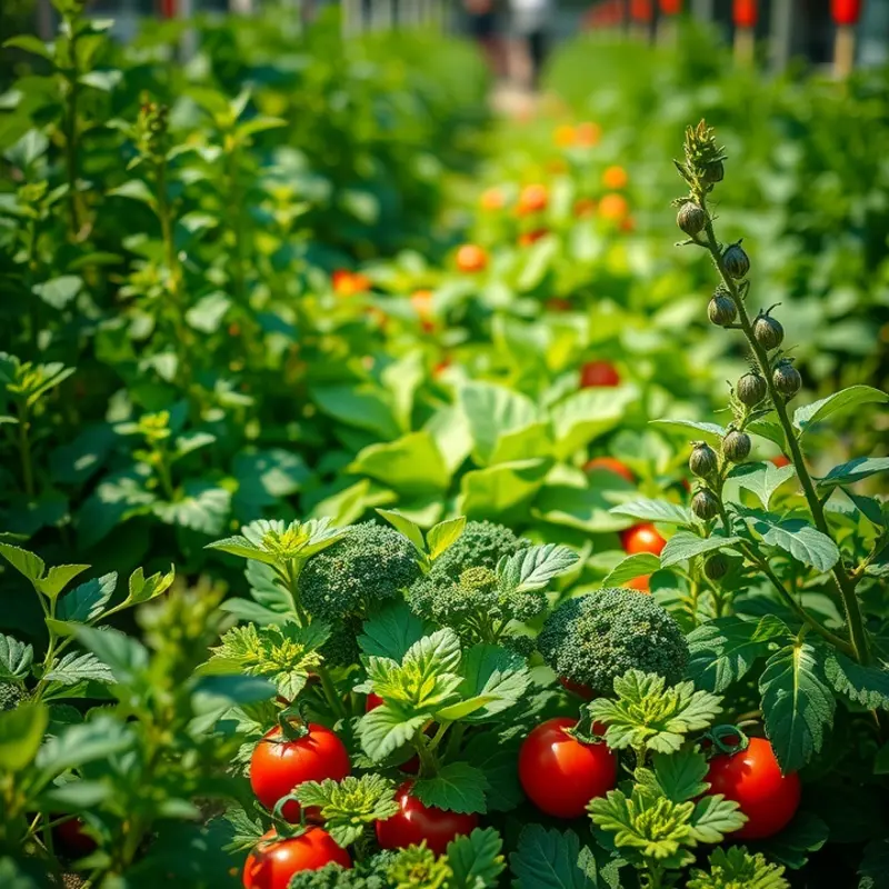 A sunlit field showcasing the vibrancy of earth’s organic bounty, perfect for a healthy diet.