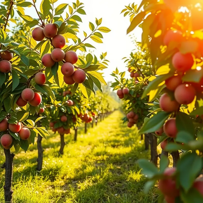 A picturesque view of vibrant organic produce growing in a natural setting.